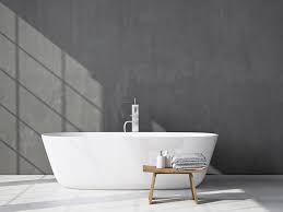 clean fiberglass tub with textured bottom