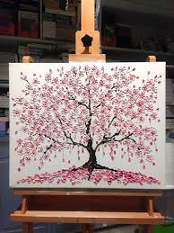 Cherry Blossom Tree Wall Decor Oil