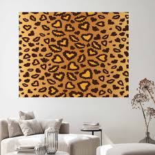 Leopard Print Wall Decor In Canvas