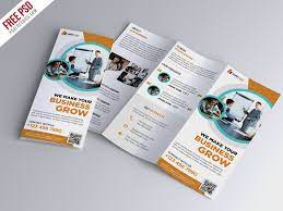 trifold brochure template free psd by