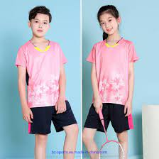 kids badminton suit boys short sleeve