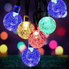 50 Led Solar String Lights Patio Party