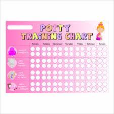 a4 girls potty training reward chart