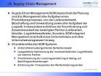 Aufgaben supply chain management