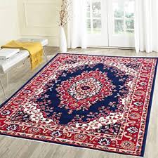 blue handloom cotton carpet size 4 5