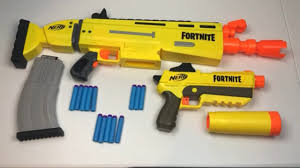 This fortnite automatic nerf gun is in great condition, comes with 9 bullets. Fortnite Nerf Box Of Toys Fortnite Scar Suppressor Toy Guns Youtube