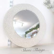 Nautical White Rope Mirror Round Rope