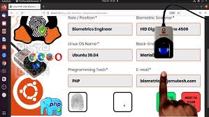 php web biometric integration in linux