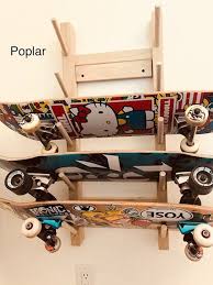 Wall Mounted Skateboard Rack Handmade