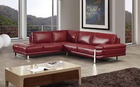 red italian leather sectional sofa