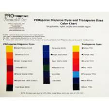 Prosperse Disperse Transperse Transfer Printing Color Chart
