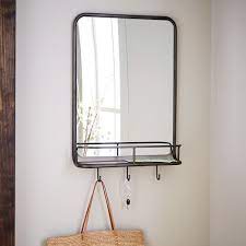Mirror With Hooks Entryway Mirror With