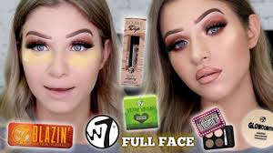 testing full face of w7 makeup does it