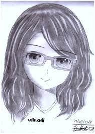 Chica anime con lentes | Lentes dibujo, Chica anime, Dibujos de anime