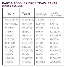 Drop Track Pants Size Chart Hipster Baby Clothes Baby