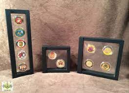 challenge coin case five coin display