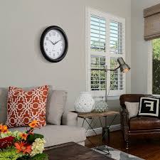 Black Round Wall Clock For Living Room