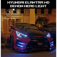 Maybe you would like to learn more about one of these? Hyundai Elantra Md Demon Headlight Head Light Head Lamp Led Shopee Malaysia