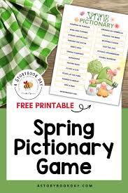 free printable spring pictionary game