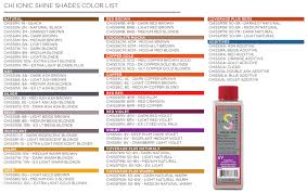 Ion Hair Colors Chart Ion Red Color Chart Ion Hair Colour