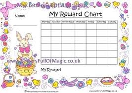 Easter Bunny Reward Chart By Www Lettersfullofmagic Co Uk