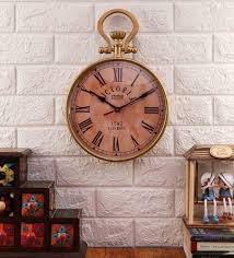 Gold Metal Vintage Vintage Wall Clock