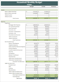 Detailed Household Budget Worksheet Barca Fontanacountryinn Com