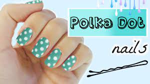 polka dot nails with a bobby pin no