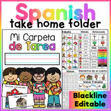 spanish homework folder carpeta de