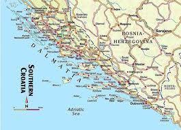 Road detail includes minor roads and tracks, and intermediate driving distances are marked on main routes. Dalmatian Coast Map Google Search Croatia Dalmatian Coast Women S Costumes