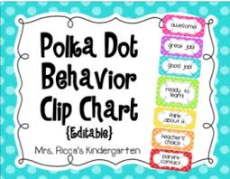 Polka Dot Behavior Clip Chart Editable Behavior Clip