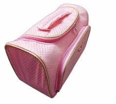 pink nylon cloth prada makeup box
