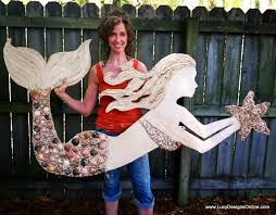 Large Wooden Mermaid Wall Decor Off 75