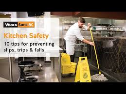 kitchen safety preventing slips trips