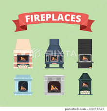 fireplace retro gas stove flame