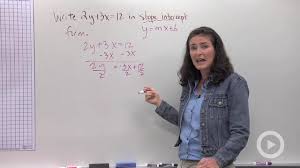 Writing Equations In Slope Intercept