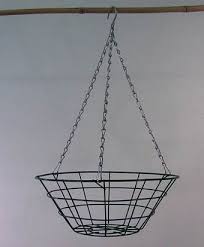 Wire Hanging Basket 12 Flat Bottom 24