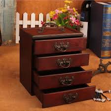 4 drawers large capacity desktop wooden