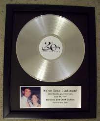 20th anniversary wedding gift platinum