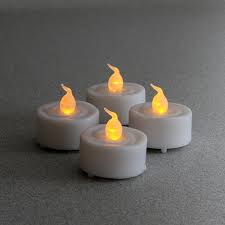 tea lights with automatic timer set of 4