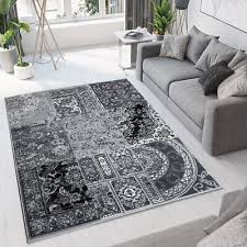 grey patchwork rug modern transitional