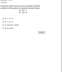 Matrix Solver On Your Calculator