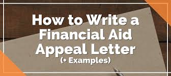 financial aid appeal letter