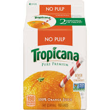 tropicana 100 juice orange no pulp