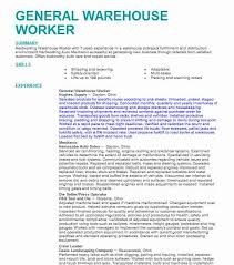 General Warehouse Worker Resume Sample Worker Resumes