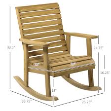 outsunny wooden outdoor rocking chairs