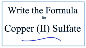 the formula for copper ii sulfate
