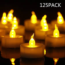 125 Pack Led Flameless Tea Light Candles Battery Tea Light Candles Warm White Realistic Flickering Bulb Light For Weeding Votive Patry Home