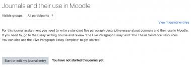 An example will look like this. Journal Module Moodledocs