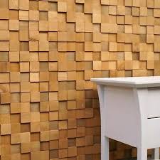 3d cube wood wall tiles decor